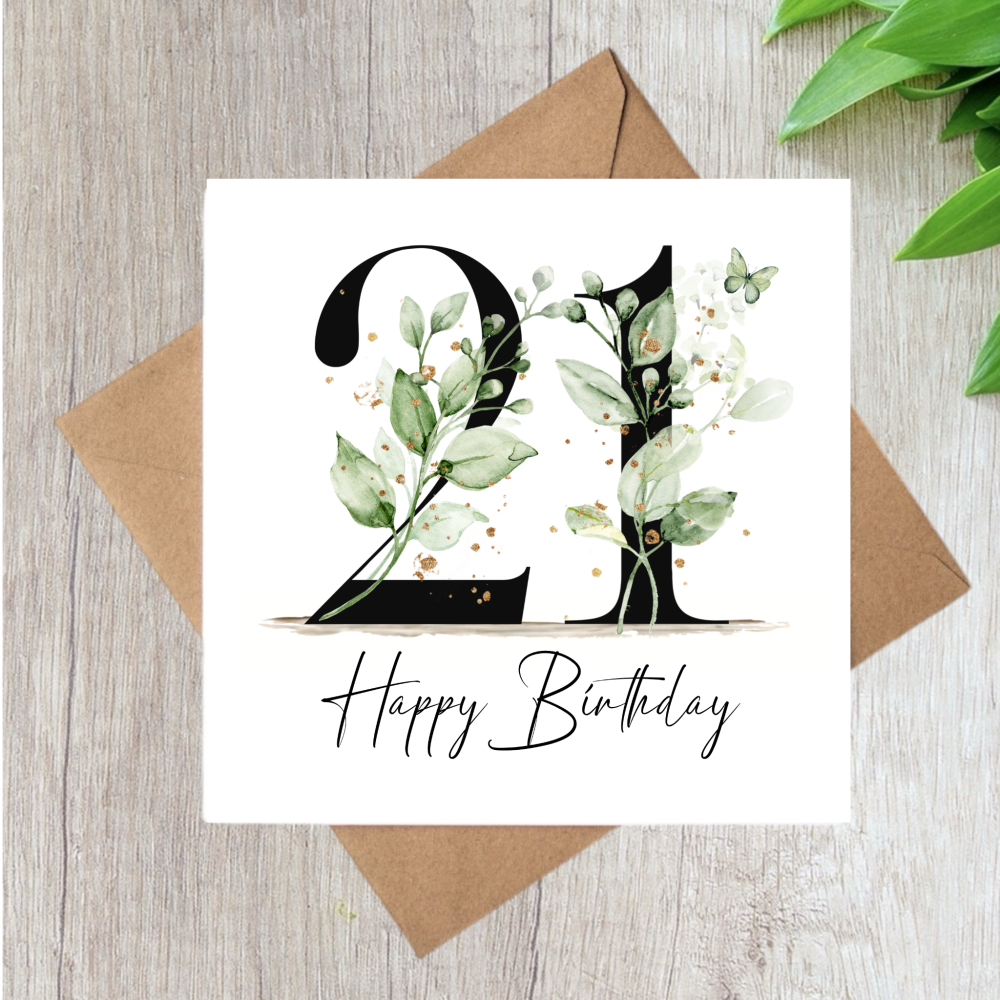 GREEN LEAF MILESTONE BIRTHDAY CHOOSE AGE
