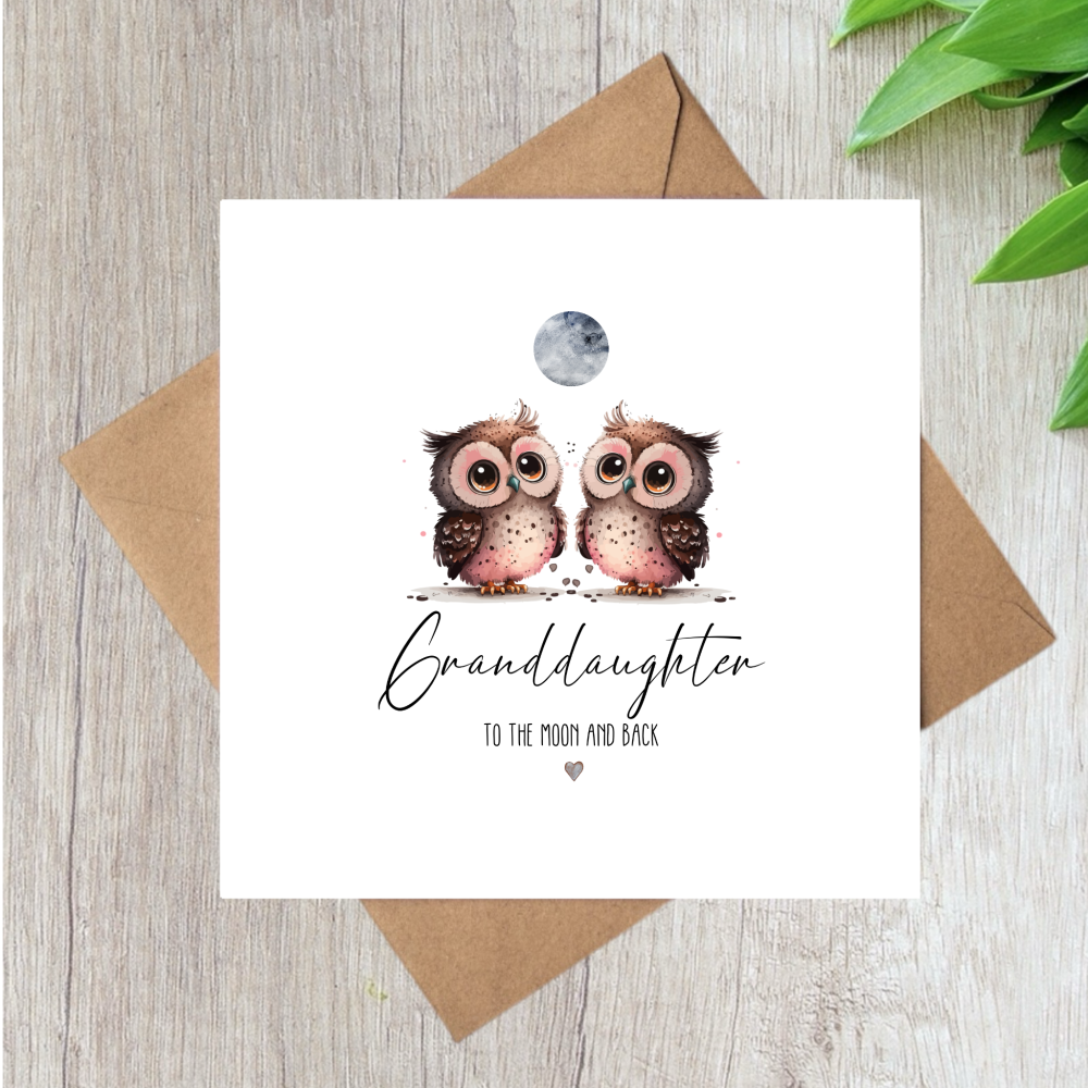 OWL LOVE YOU TO THE MOON AND BACK MUM, HUSBAND, SISTER ETC