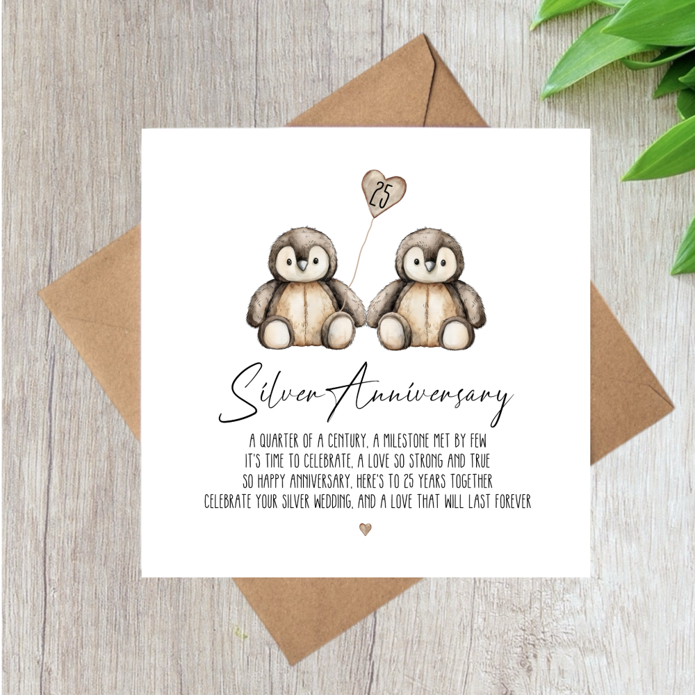 PENGUIN SILVER WEDDING ANNIVERSARY VERSE