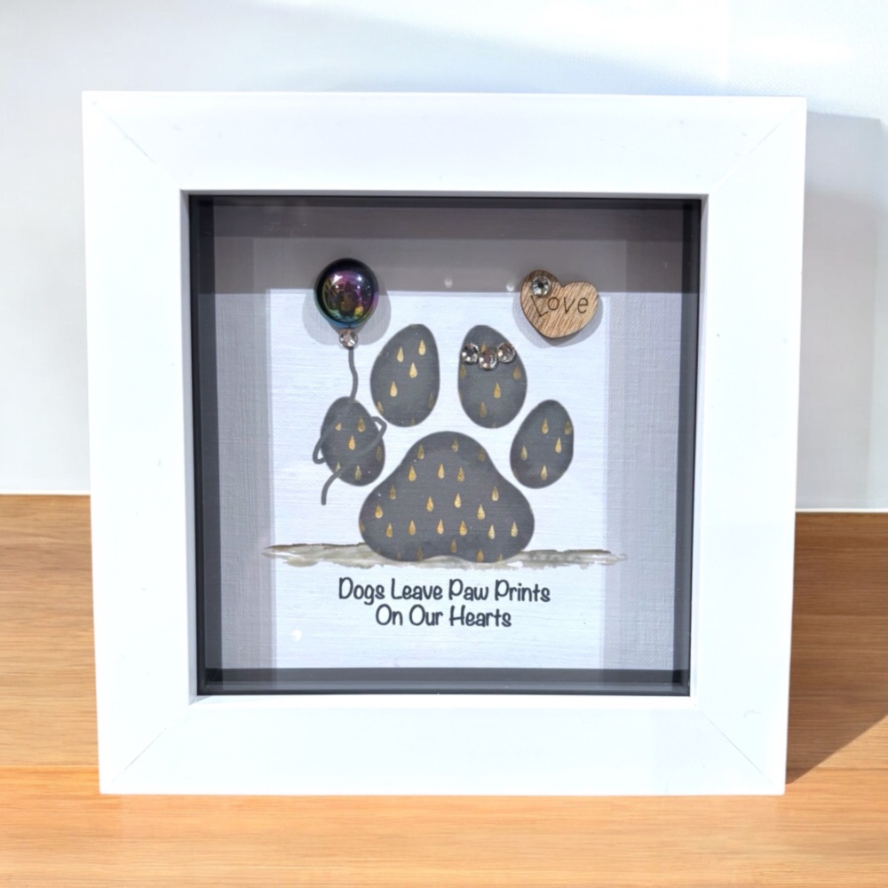DOGS LEAVE PAW PRINTS FRAME