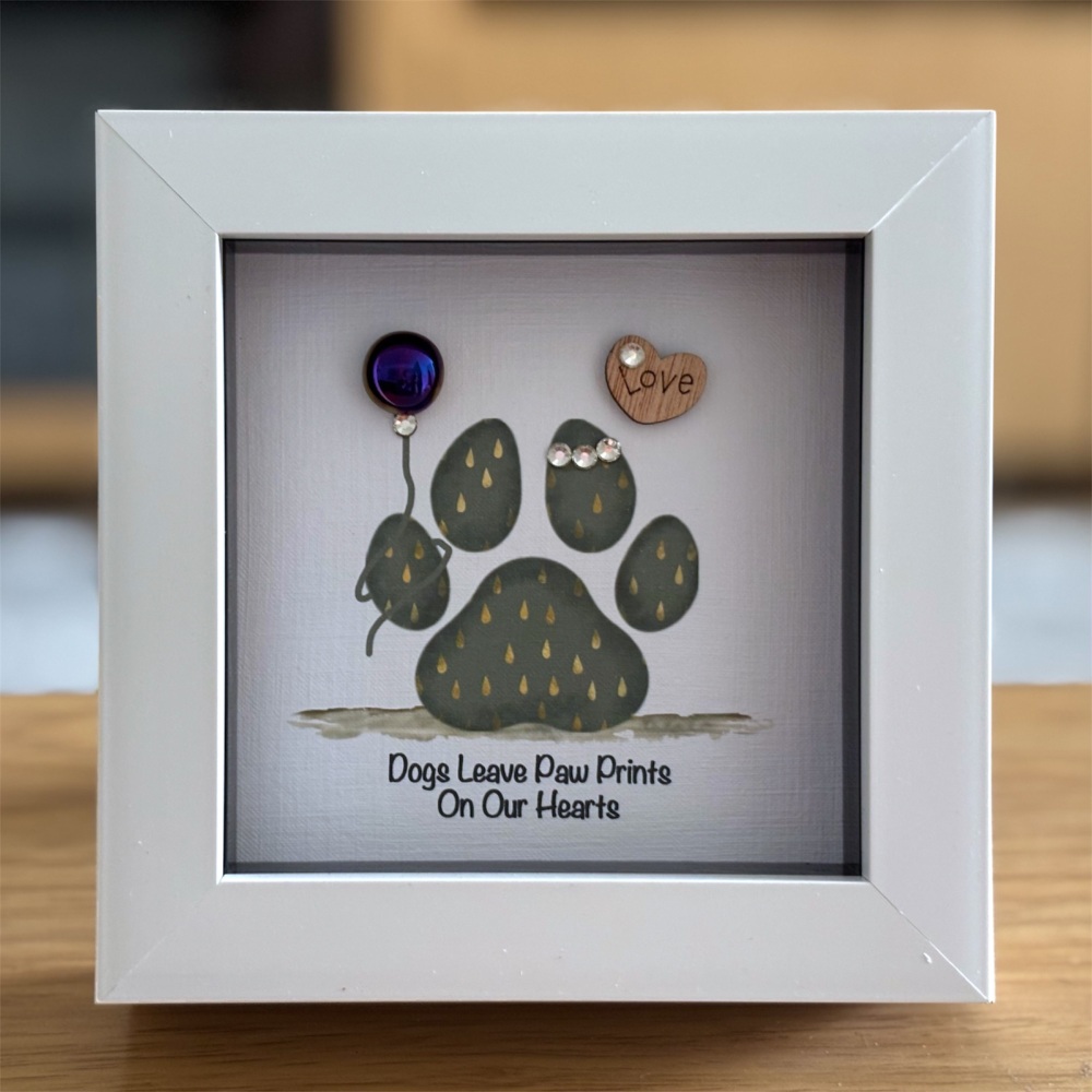 DOGS LEAVE PAW PRINTS FRAME