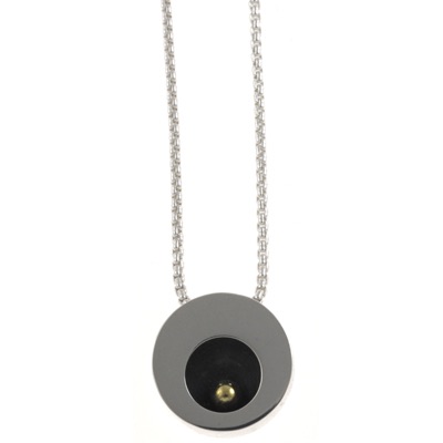 Mini pod pendant with gold ball detail