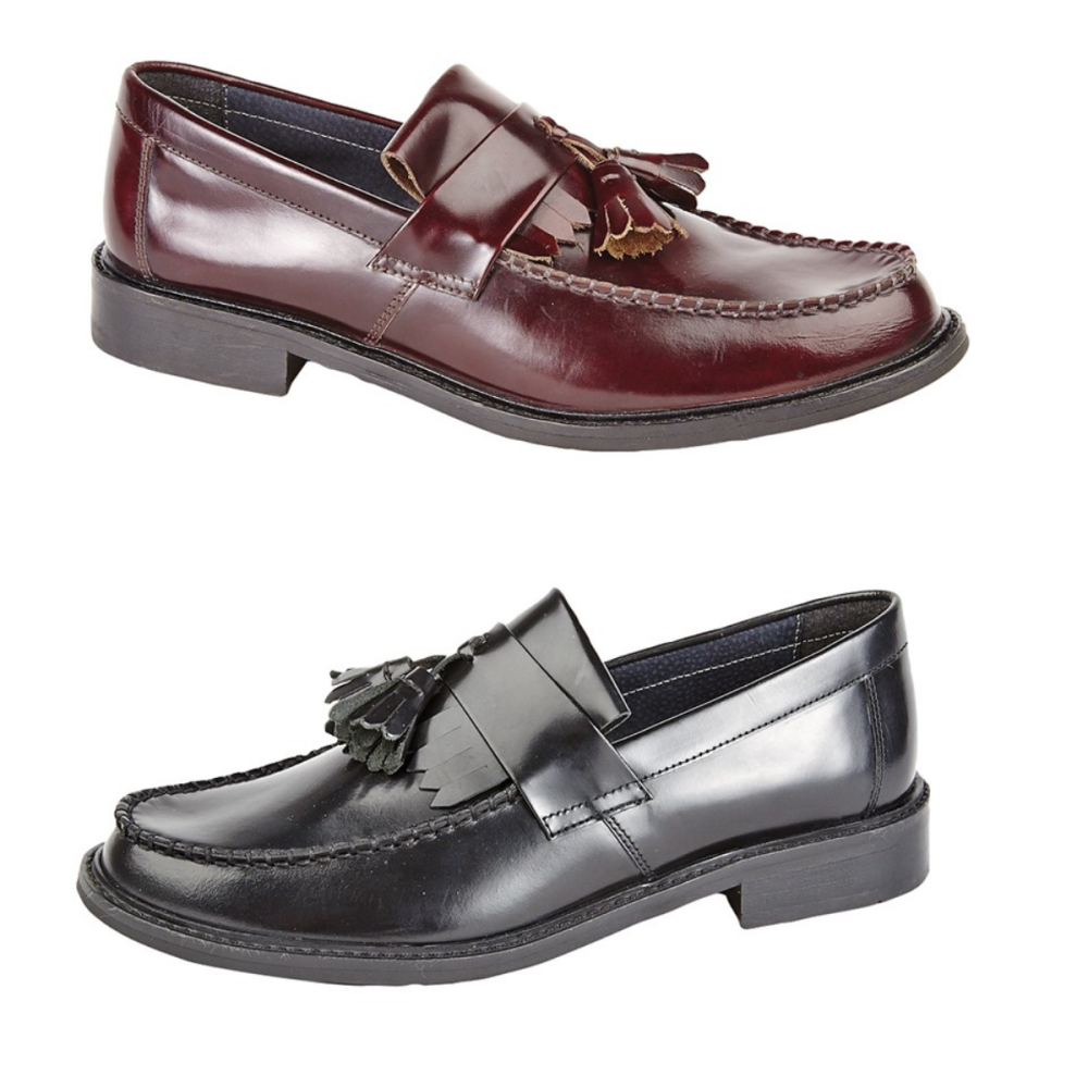 Tassel Loafers in Hi-Shine Leather Oxblood or Black