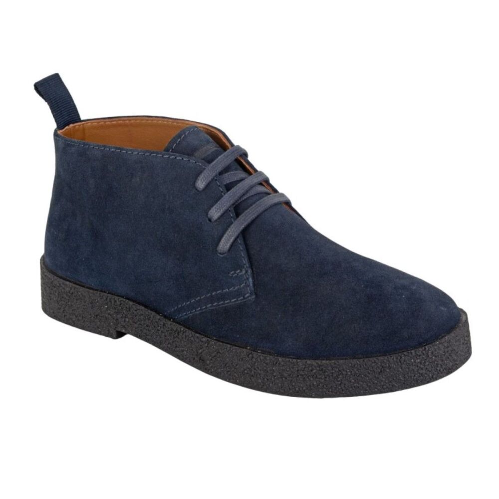 Real Suede Desert Boot, Navy or Tan