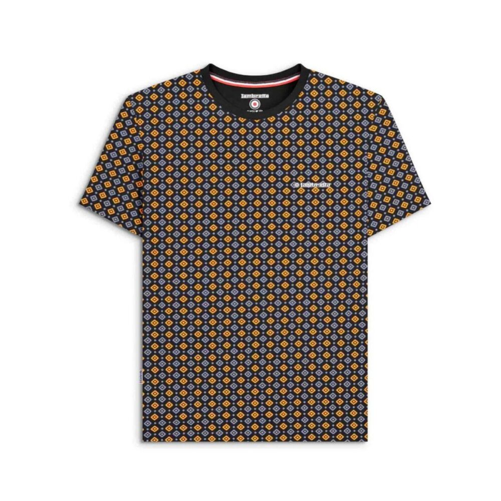 Diamond Print Black Lambretta T-Shirt