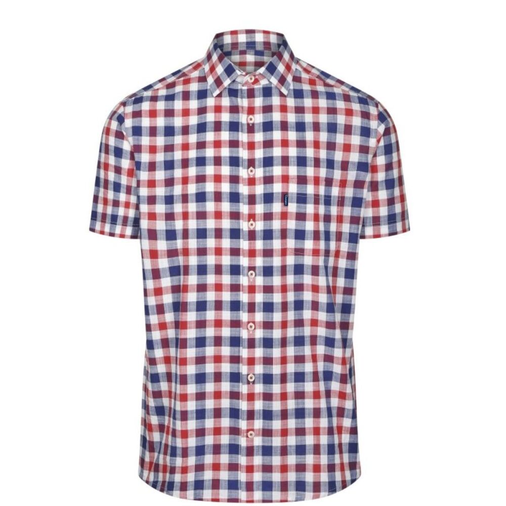 Check Short Sleeved Shirt - Red