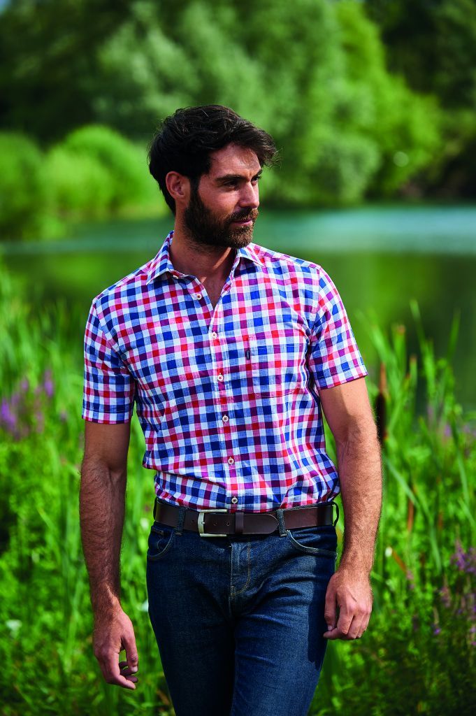 Check Short Sleeved Shirt - Red