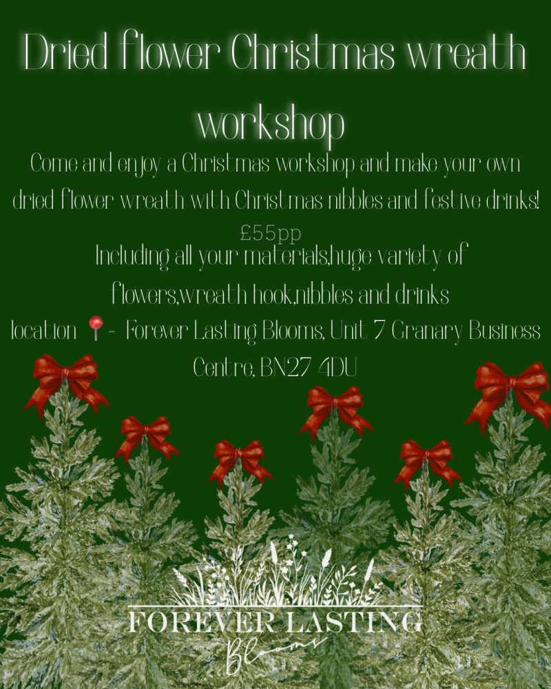 Christmas Wreath Making Workshop Friday 21st November @6.30PM 2025