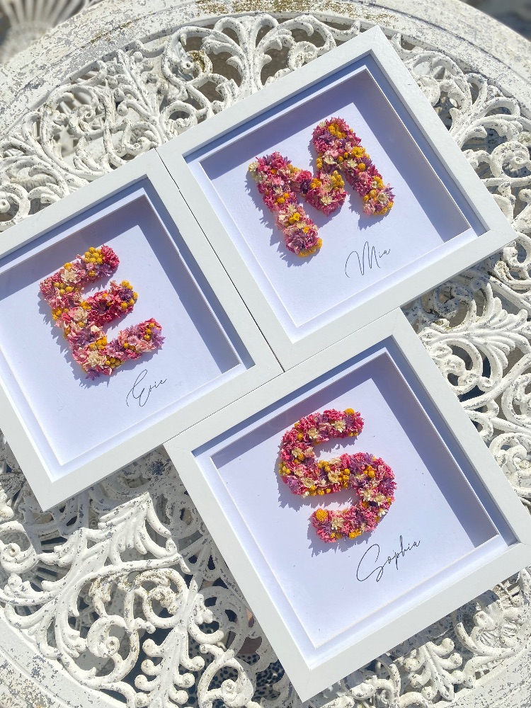 Floral Name Frames