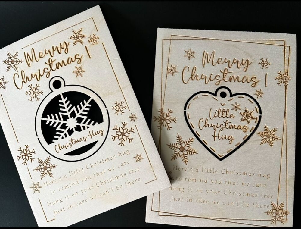 Wooden Christmas Card