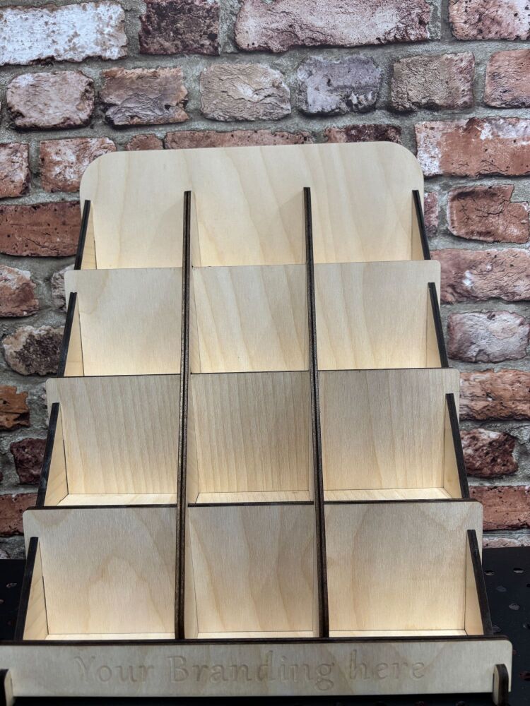 Adjustable 4 Shelf Wooden Display Stand