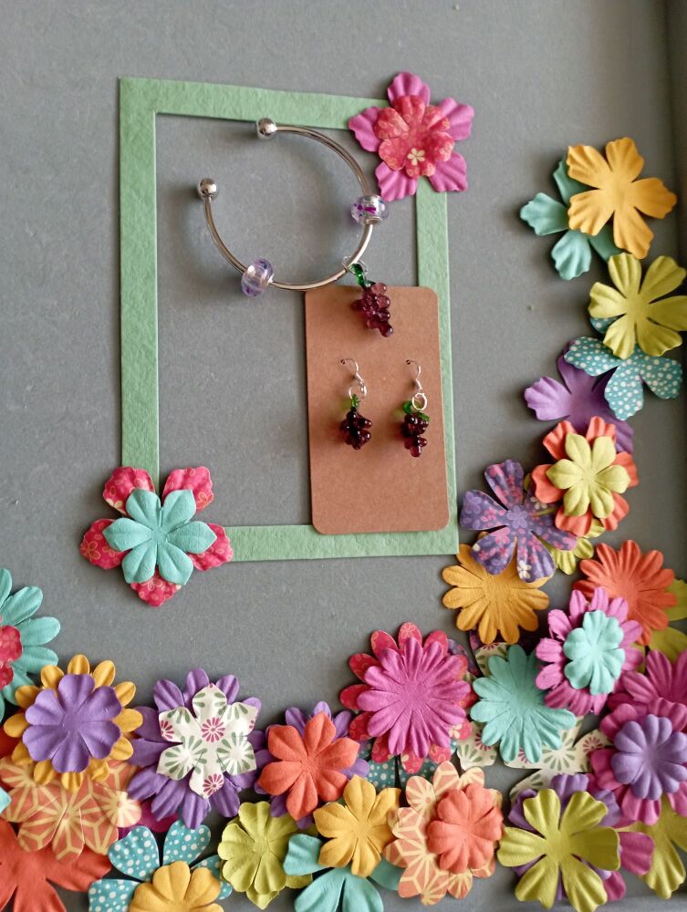 Sweet Harvest Grape Bangle & Ear-Ring Set