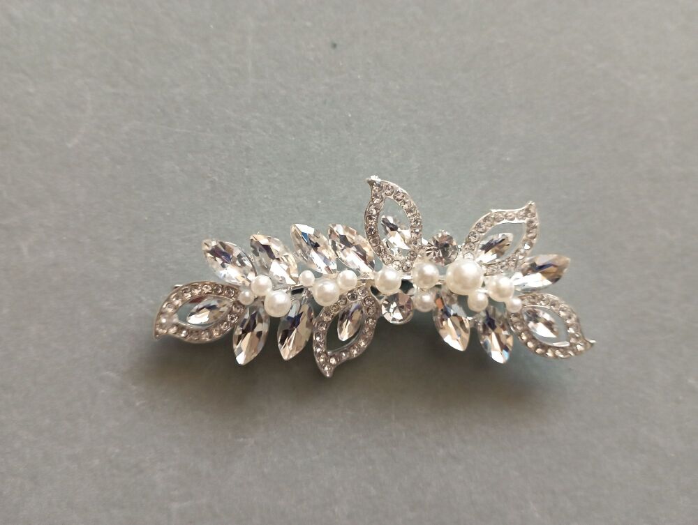 Rhinestone & Faux Pearl Clip