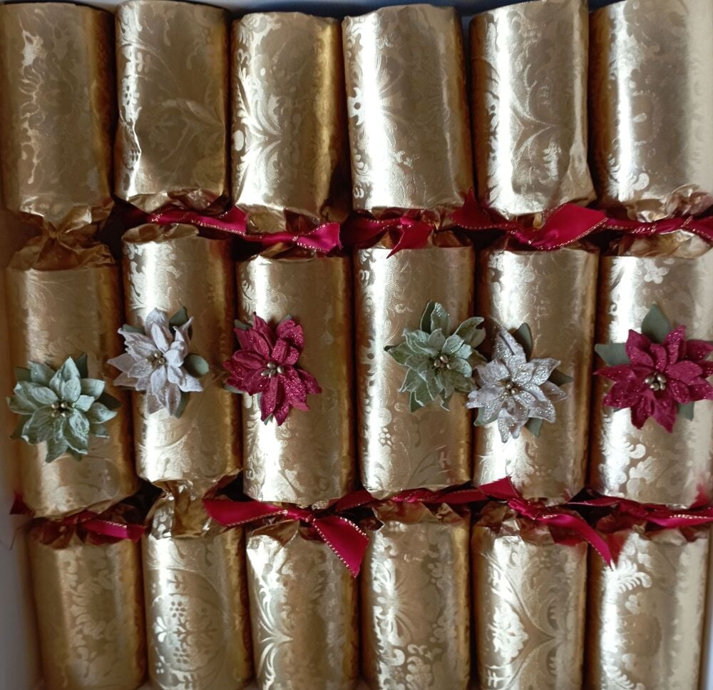 Gold Damask Christmas Crackers