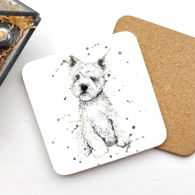 Splatter Westie Coasters