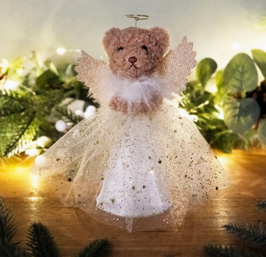 Little Bear Co. Gold Teddy Bear Tree Topper