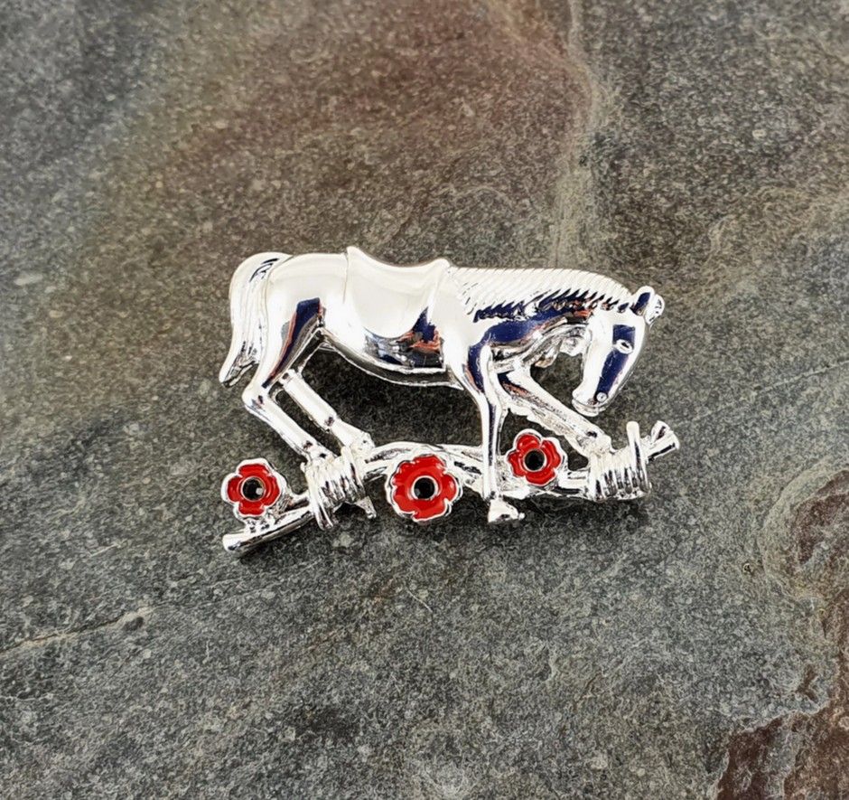 War Horse Red Poppy Brooch