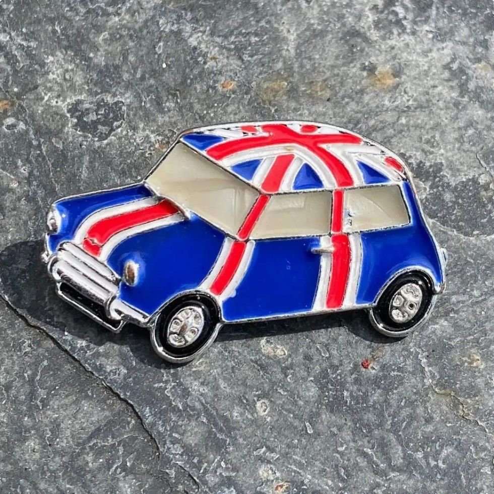 British Union Jack Flag Mini Car Brooch
