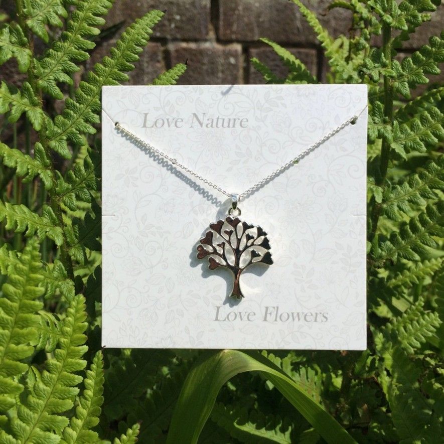 Heart Branch Tree of Life Pendant Necklace
