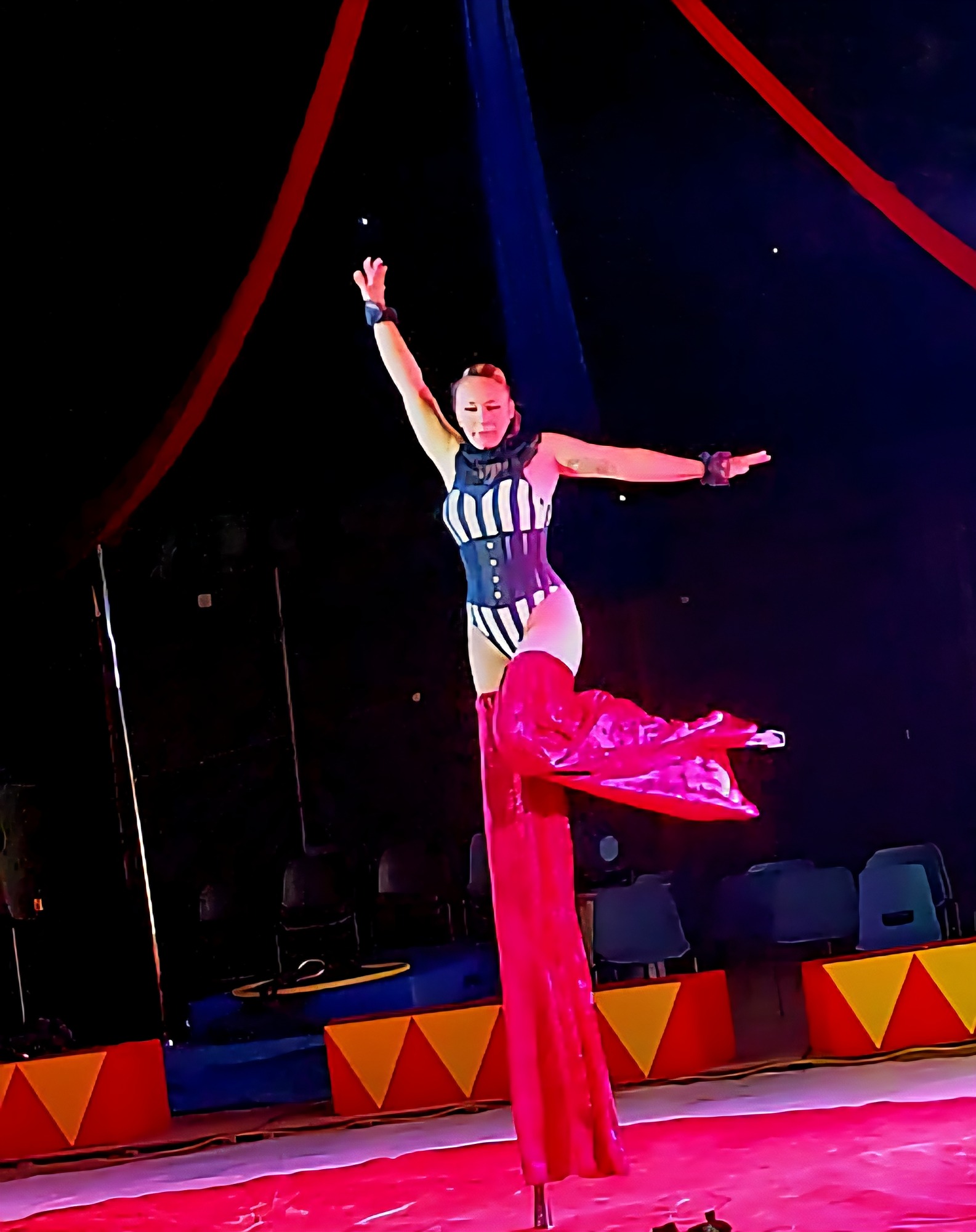 Circus stilt walker