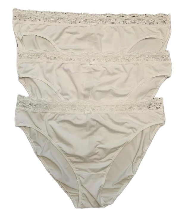 12 x Ex M*S Ladies High leg Briefs White sizes  M 12-14  L (16-18) 51% poly