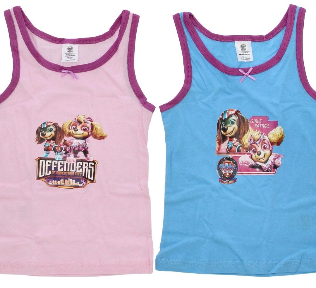 6 x Girls Paw Patrol Twin Pack Of Tops Sizes 3/4 and 5/6 £2.95 Twin Pack