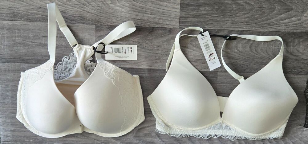 9 x Ex John Lewis Cream Sizes 32D 32DD 32C 32E 32B 34C 34E £2.95 Each
