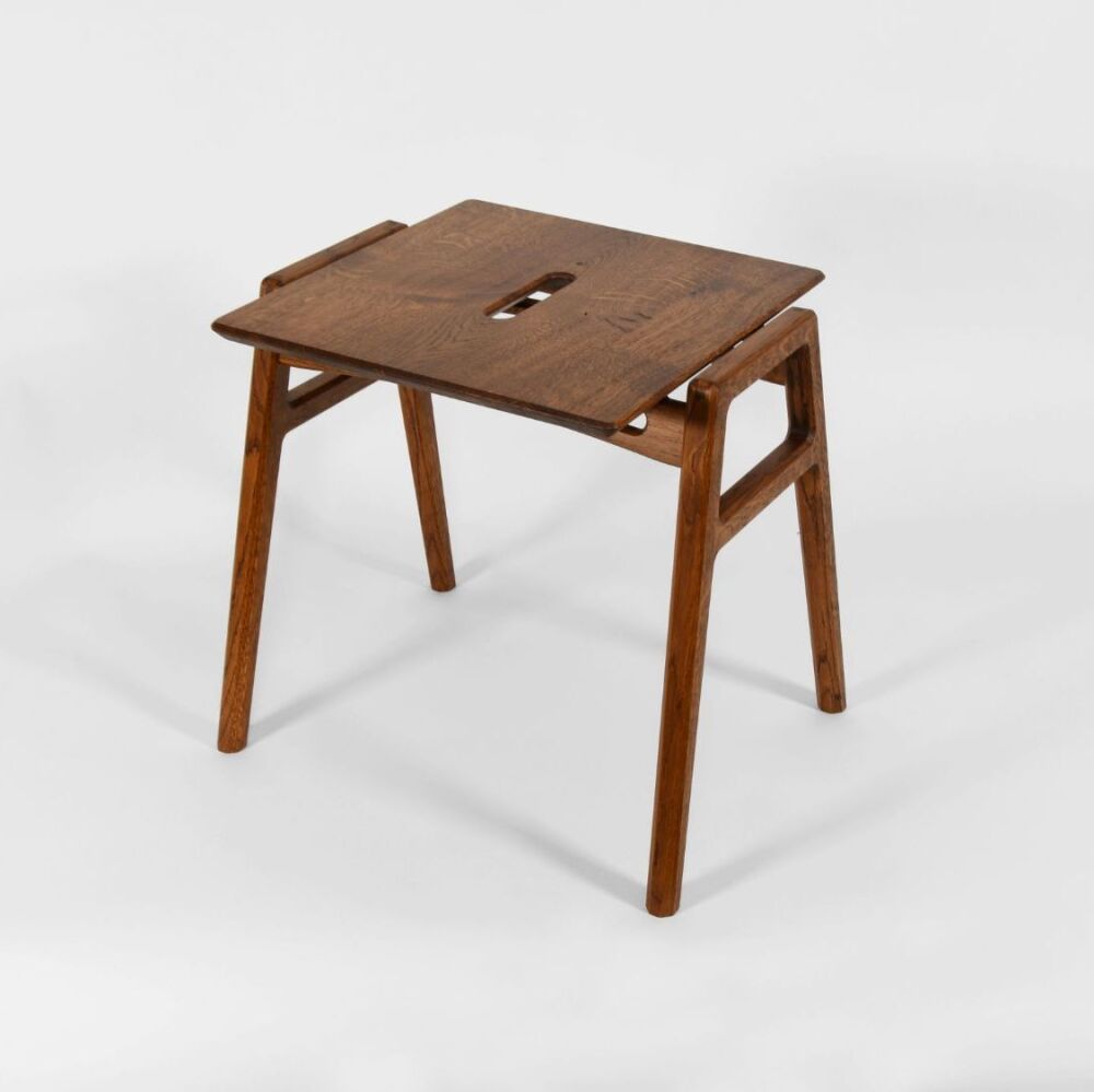 Dark Oak Stool or Occasional Table