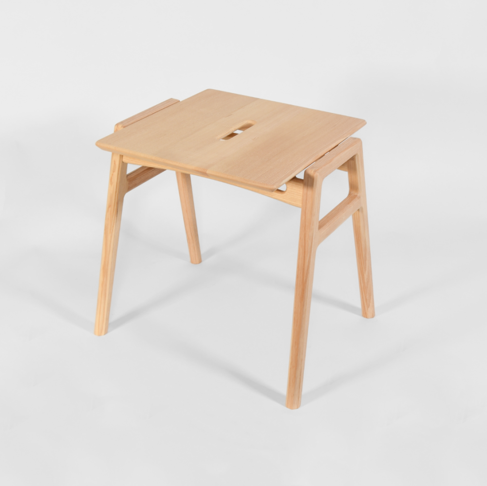 Light Ash Stool or Occasional Table