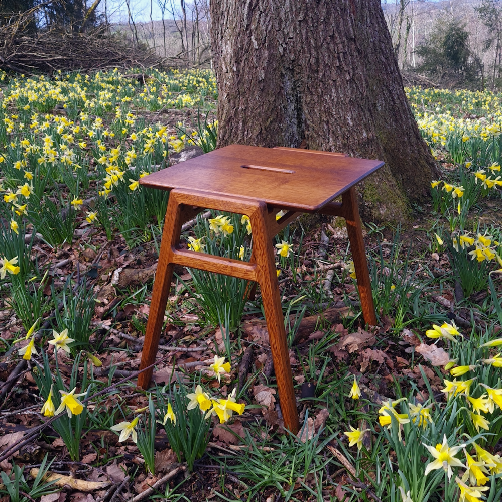 Dark Oak Stool or Occasional Table