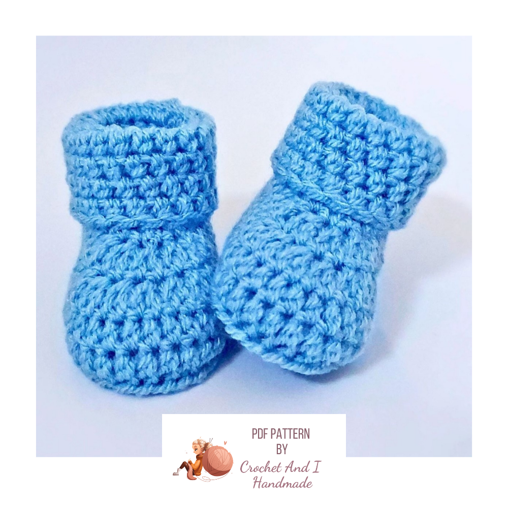 PATTERN Crochet Simple Baby Booties