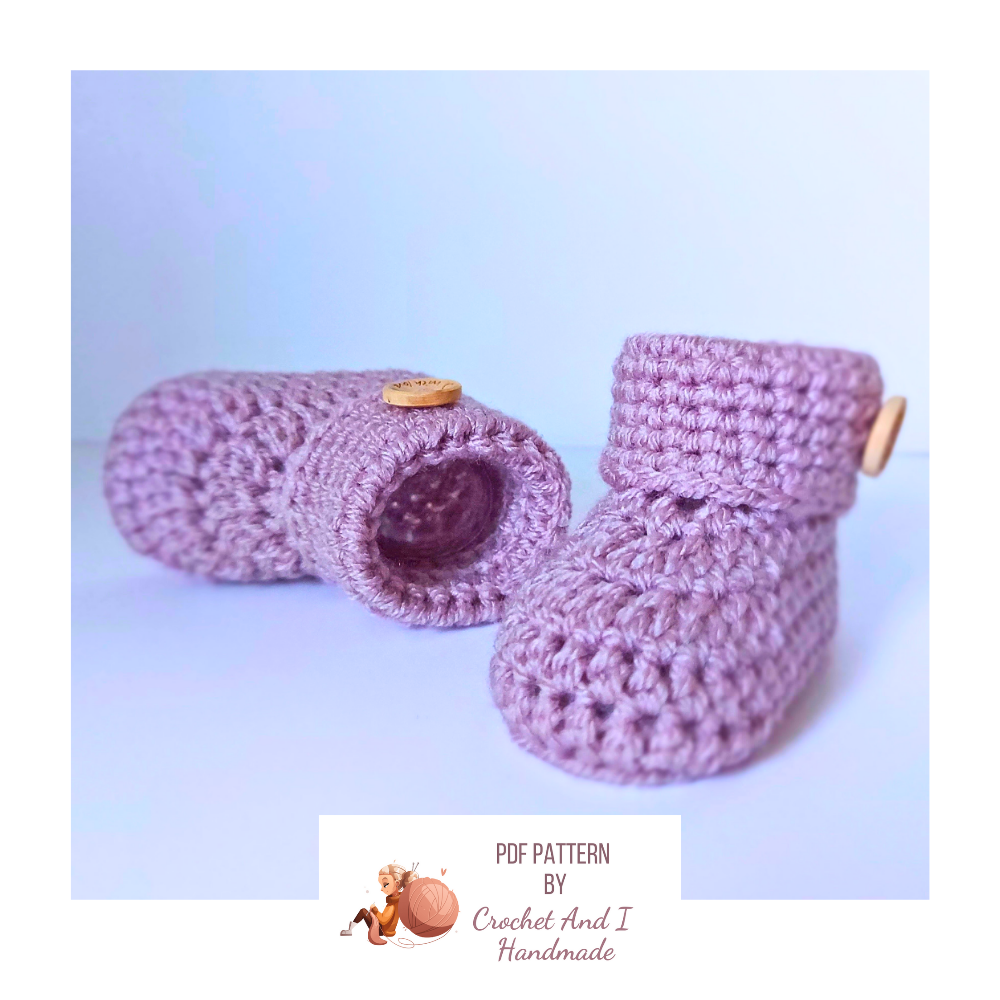 PATTERN Crochet Button Baby Booties