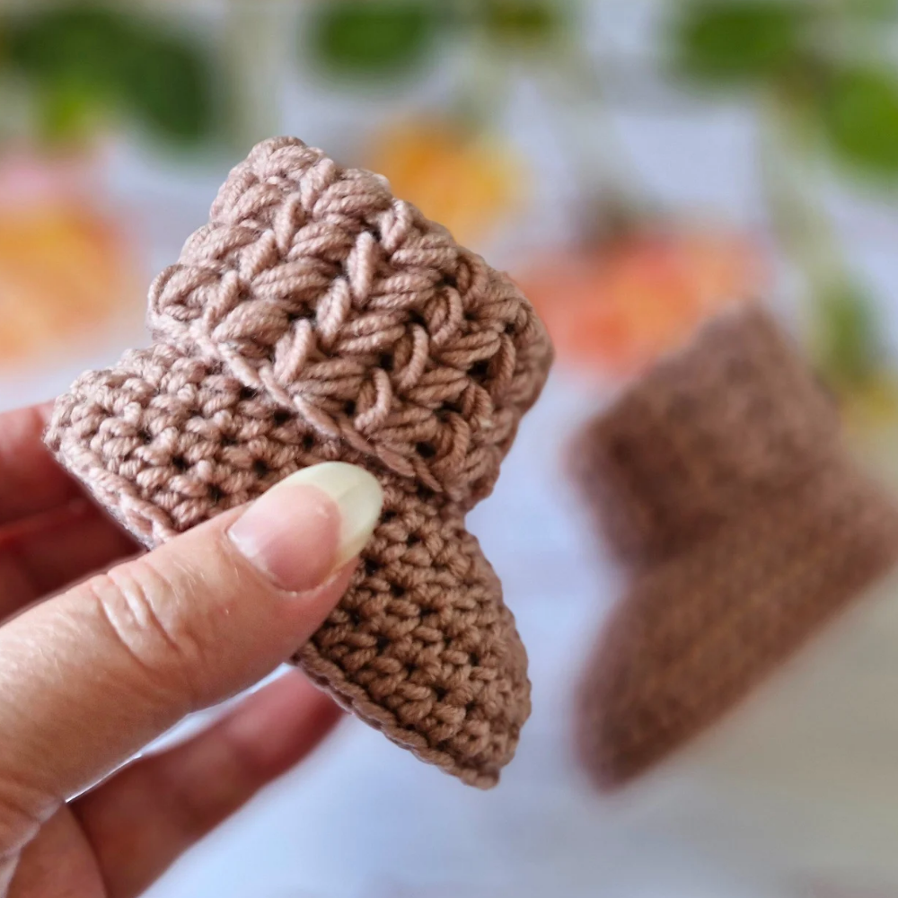 Merino Wool Baby Booties Crochet In Sizes Newborn, 0-3 and 3-6 Months