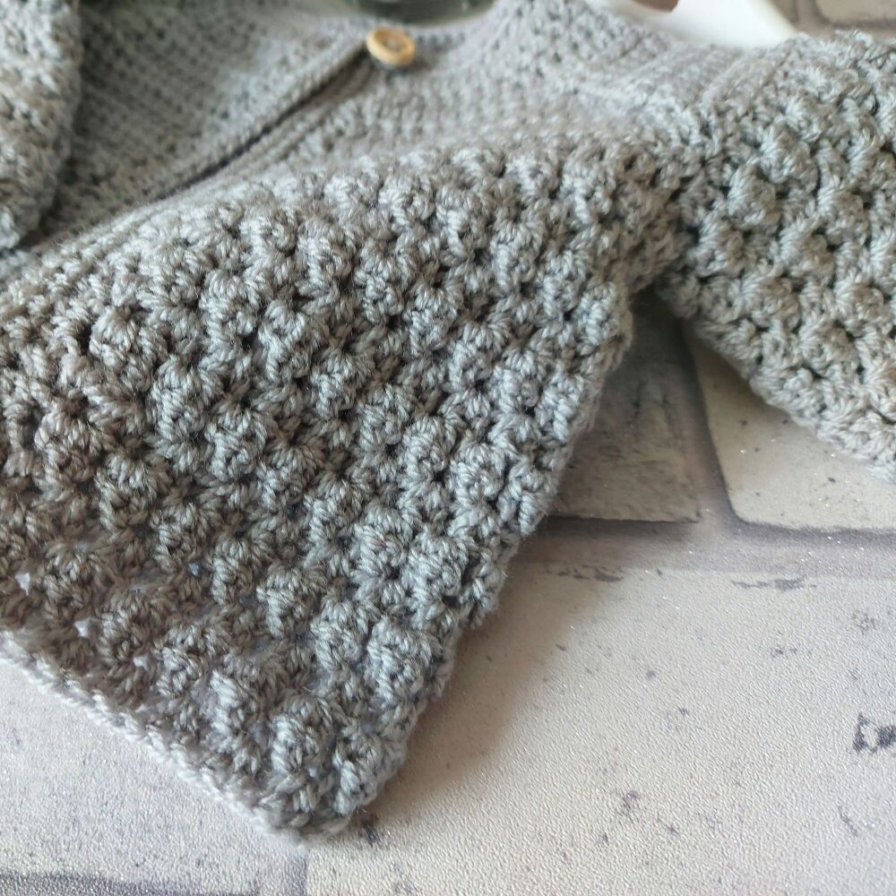 Handmade Baby Crochet Cardigan - Soft And Cosy, Newborn to 24 Months