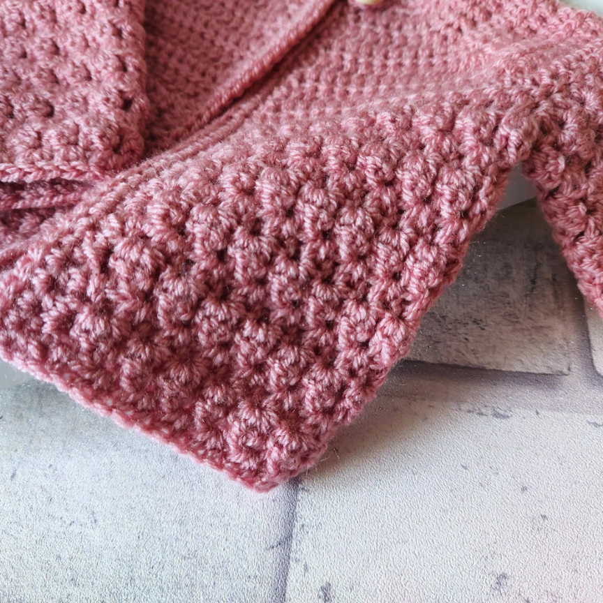 Baby Crochet Cardigan - Soft And Cosy, Newborn to 24 Months