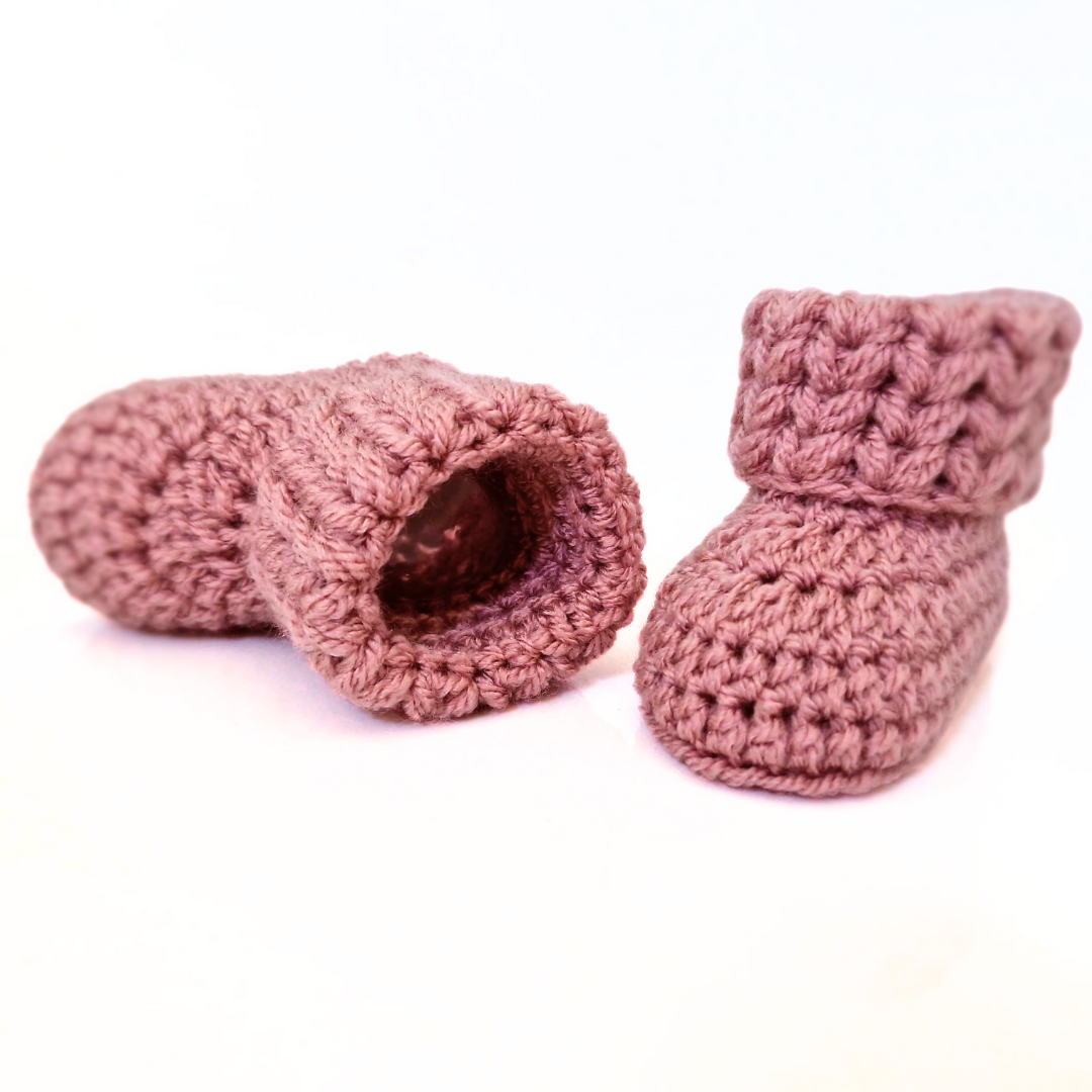 Handmade Crochet Booties For Newborns, 0-3 And 3-6 Months