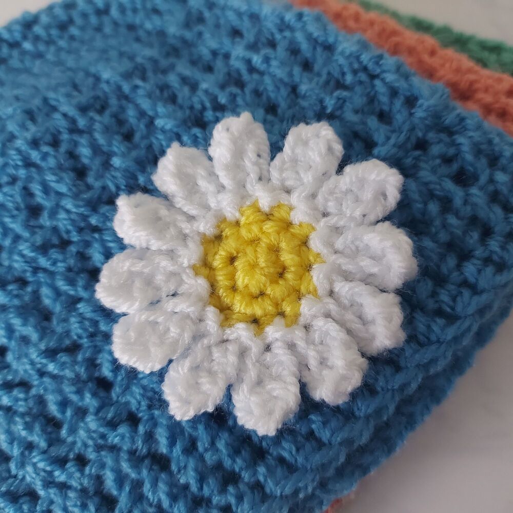 Newborn Daisy Crochet Beanie Hat, Great Baby Shower Gift