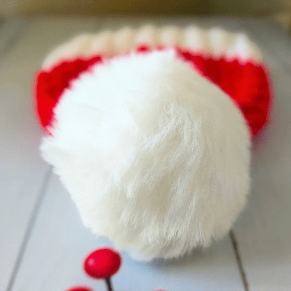 Christmas Hand Crochet Baby Hat With Pom Pom