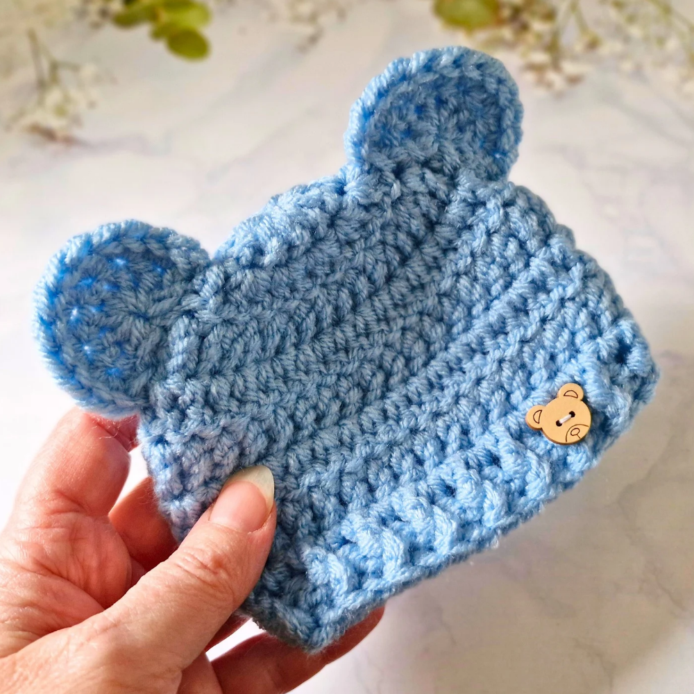 Crochet Baby Bear Hat And Booties Gift Set