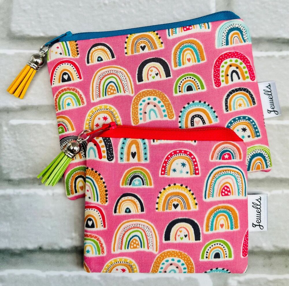 Rainbow Fabric Purse - large