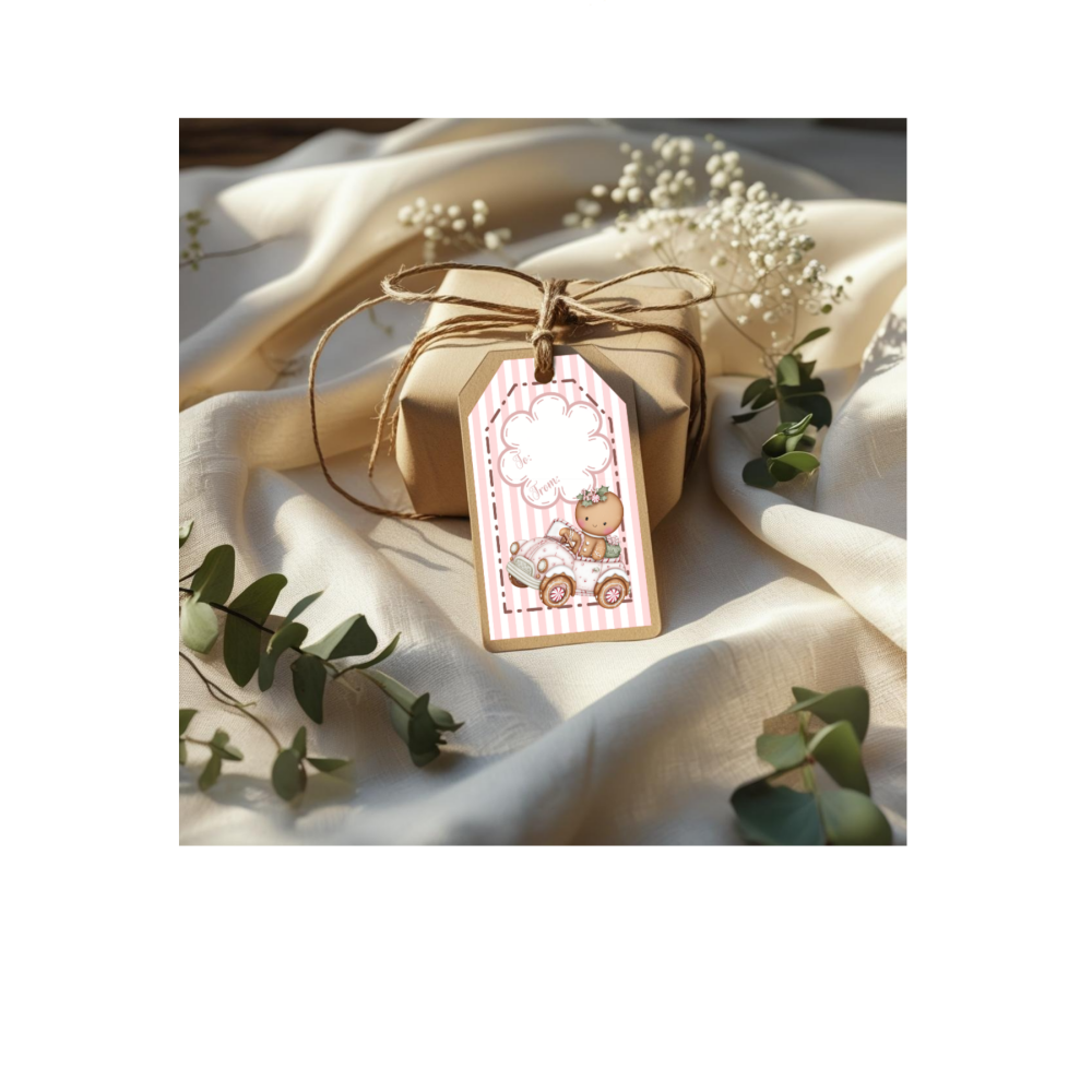 Metal gingerbread man gift tags