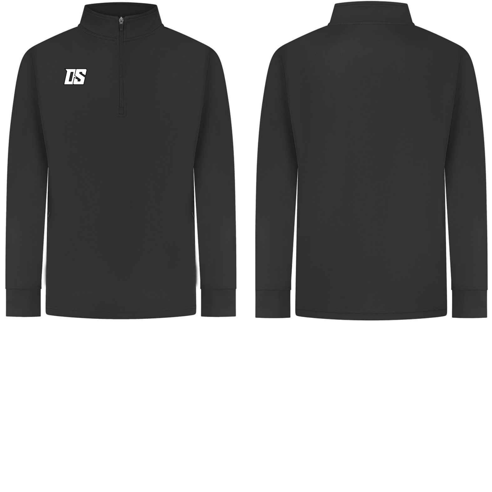 DS 1/4 ZIP JACKET BLACK ADULTS