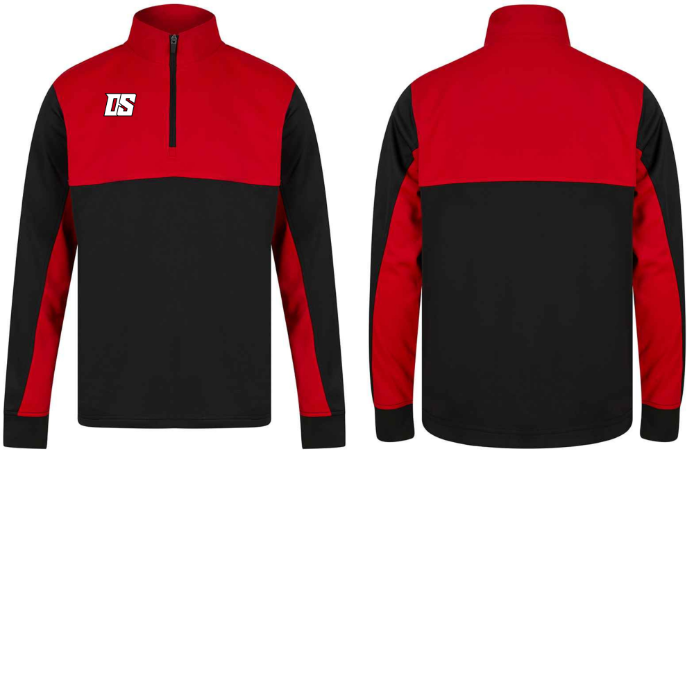 DS 1/4 ZIP JACKET RED ADULTS