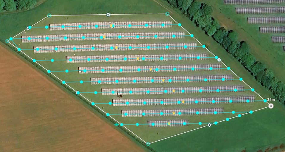 Solar farm thermal survey