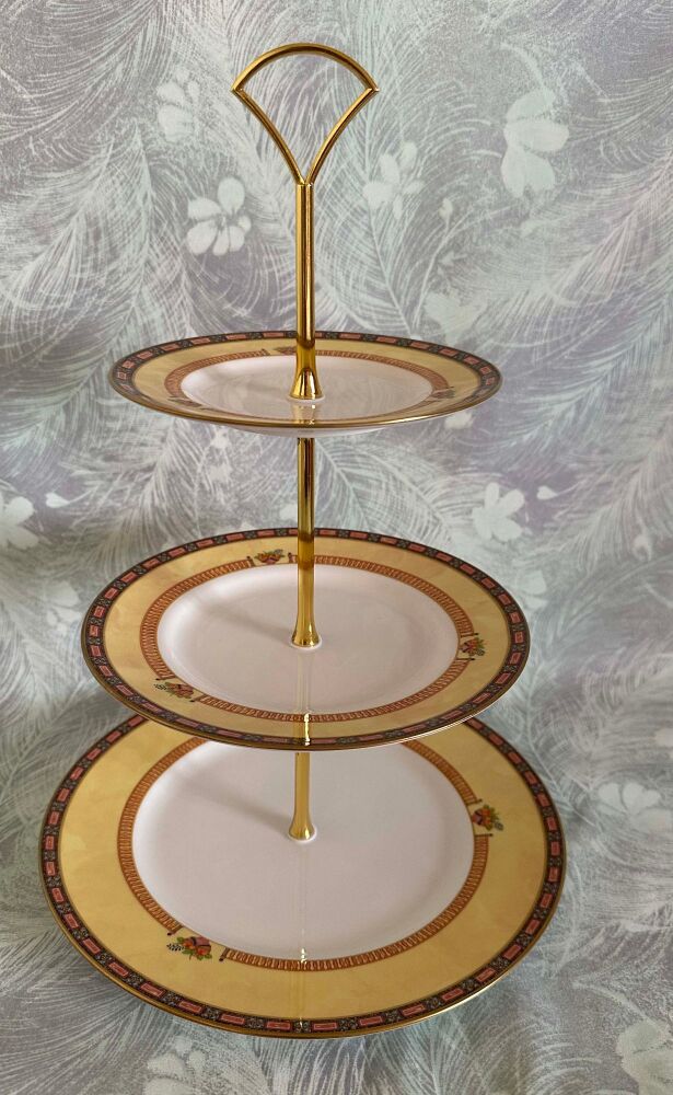 Vintage Royal Worcester "Versailles" Pattern 3-Tier Cake Stand c.1990's