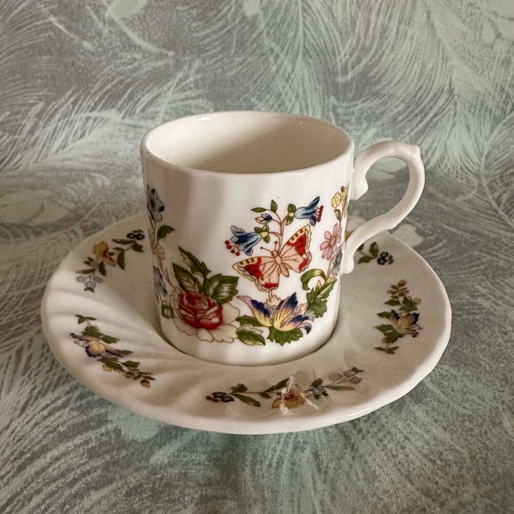 Aynsley "Cottage Garden" Demitasse Coffee Cup & Saucer c.1985-2001*