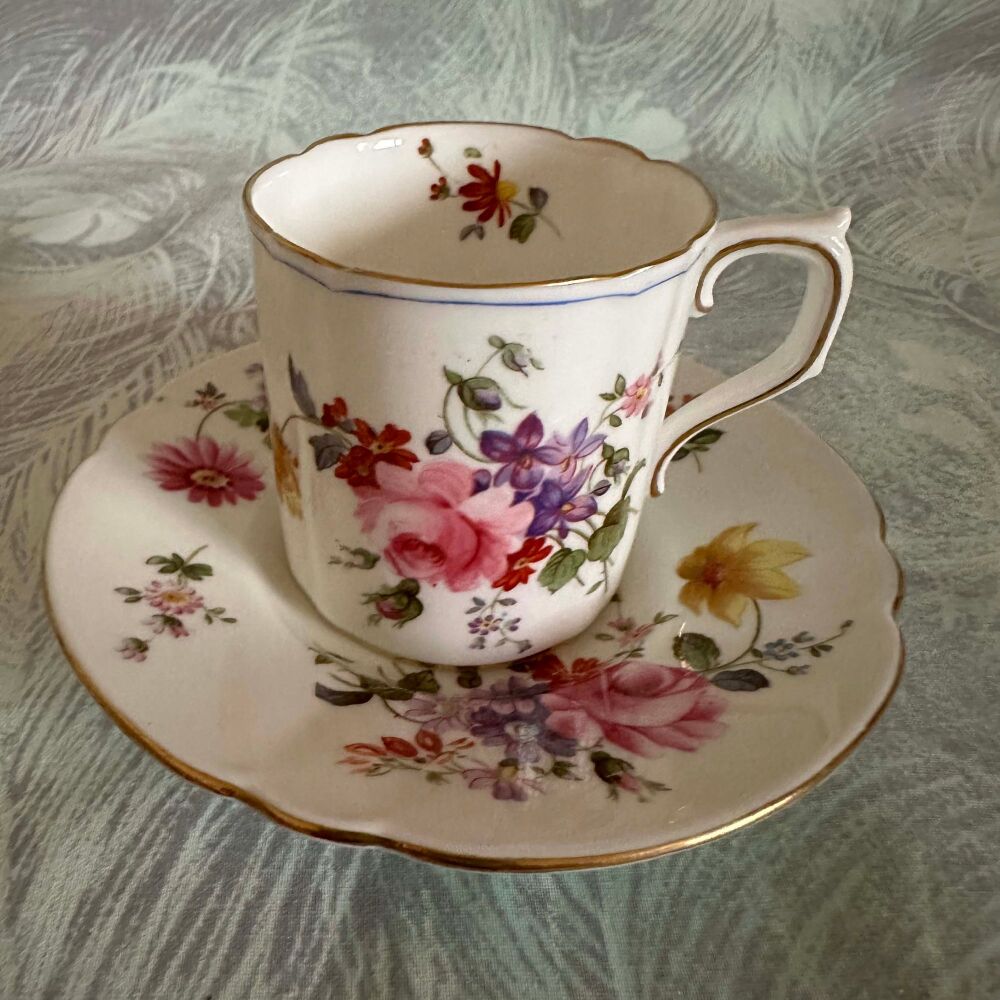 Royal Crown Derby "Posies" Demitasse Cup & Saucer c.1921-1938*