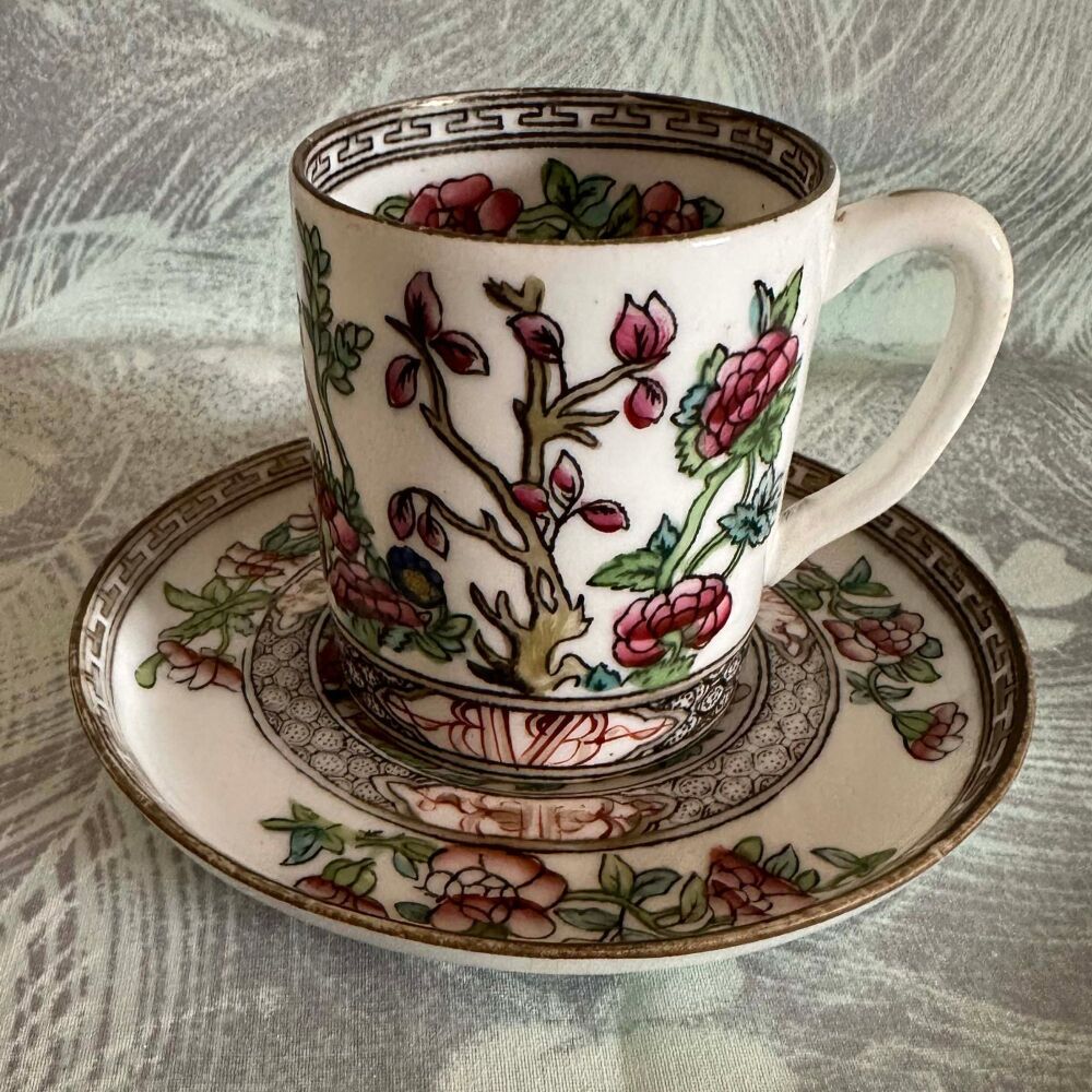 Coalport Indian Tree Pattern Demitasse Cup & Saucer c.1891-1920*