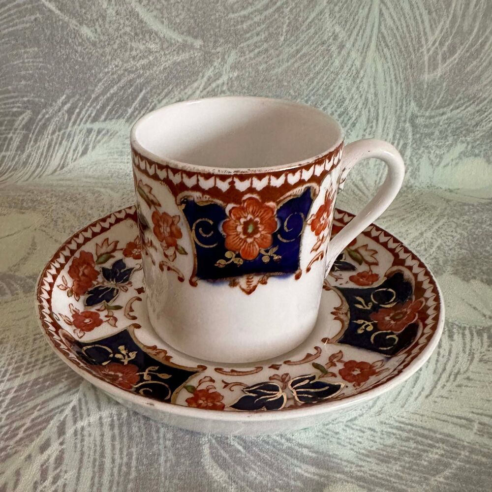 Tuscan Plant Imari Demitasse Cup & Saucer c.1936+