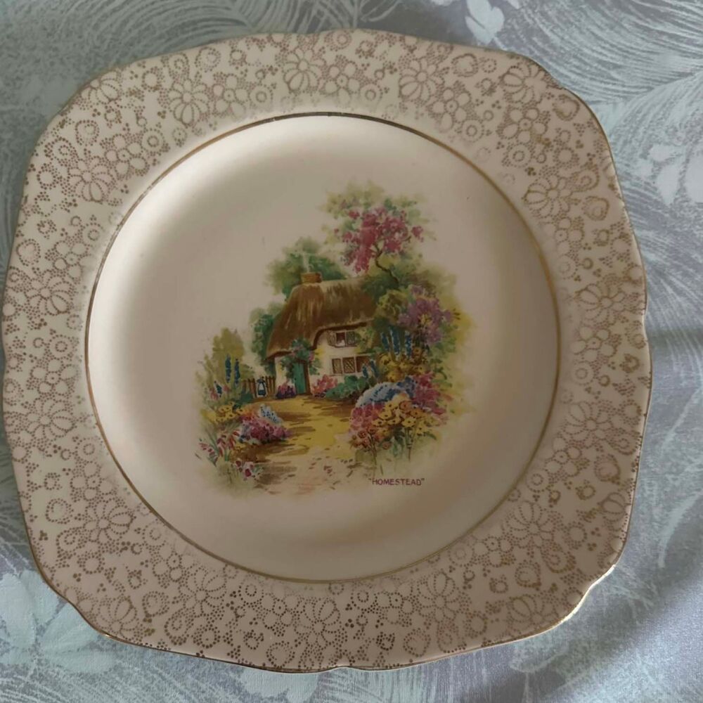 Hollingshead & Kircham English Country Garden Cake Plate c.1940's*
